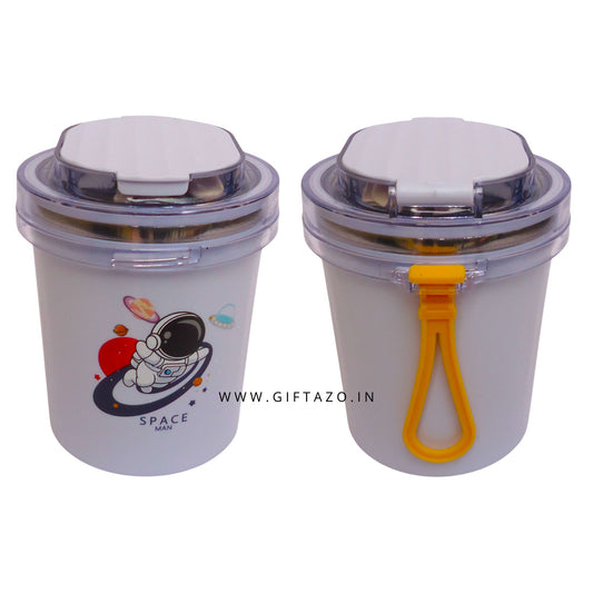 Space Man Stainless Steel Lunch Cup For Kids | Noodle and Soup Cup 530 ml