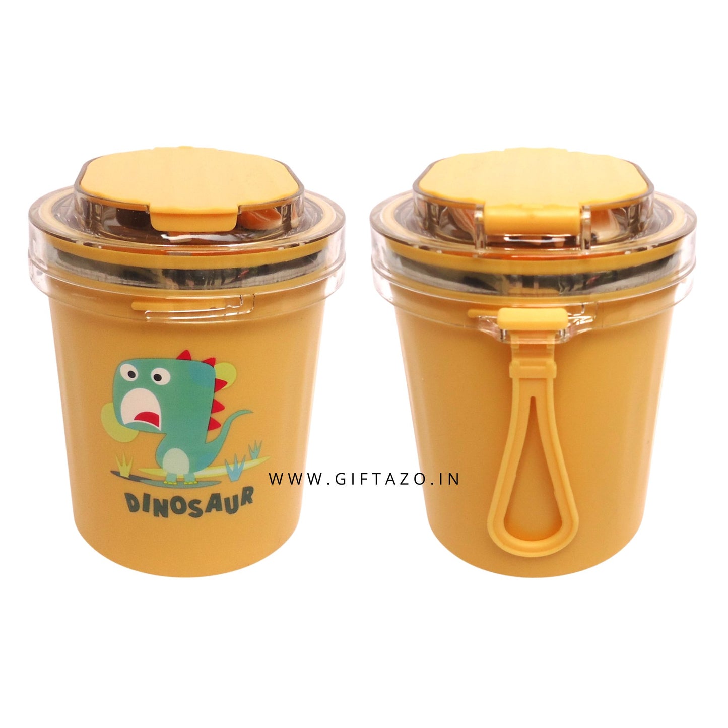 Dino Stainless Steel Lunch Cup For Kids | Noodle and Soup Cup 530 ml