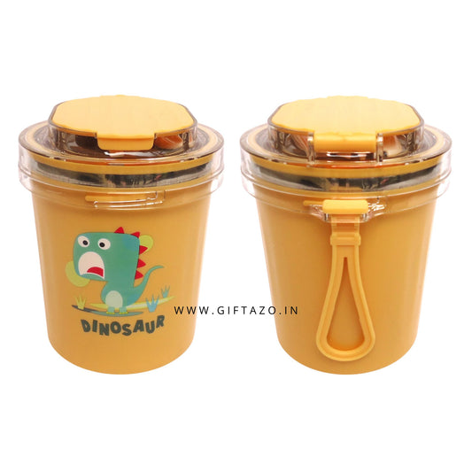 Dino Stainless Steel Lunch Cup For Kids | Noodle and Soup Cup 530 ml